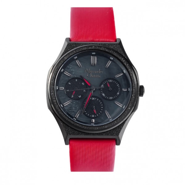 Alexandre Christie AC 2A09 Black Red Leather BFLIPMARE